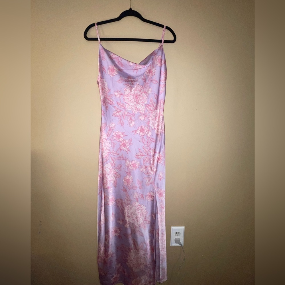 Paper Heart Pink Floral Slip Dress